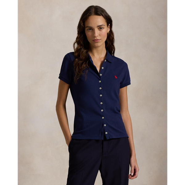 Navy short sleeve ralph lauren shirt on sale