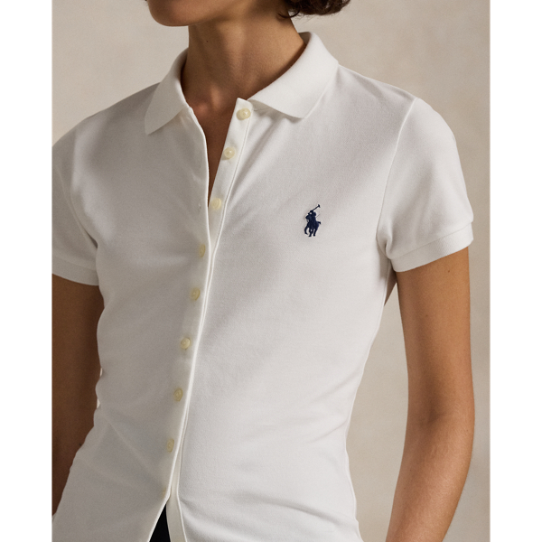 売れ筋商品|||ラルフローレン Tシャツ レディース トップス Buttoned Placket Polo Shirt - Polo shirt - pale red Buttoned-Placket Polo Shirt for Women | Ralph Lauren® PA