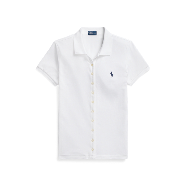 Buttoned Placket Polo Shirt for Women Ralph Lauren UY