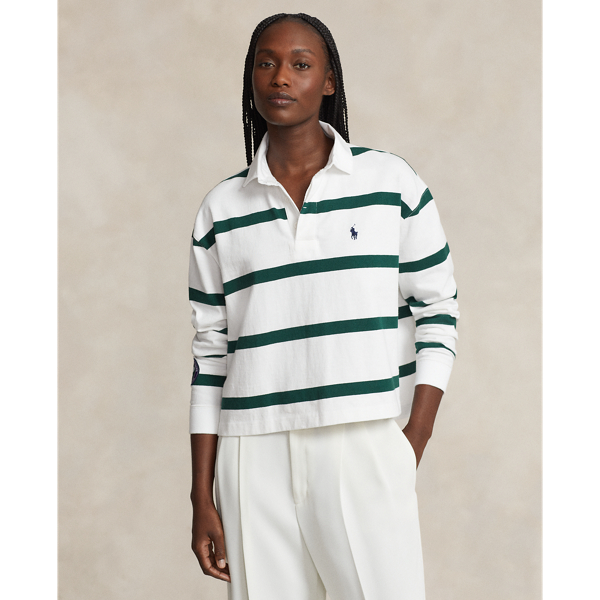 Wimbledon Cropped Rubgy Shirt for Women Ralph Lauren PT