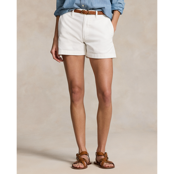 Deckwash White Chino Twill Short Polo Ralph Lauren 4