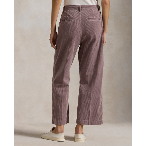Lavender Corduroy Wide-Leg Cropped Pant Polo Ralph Lauren 5