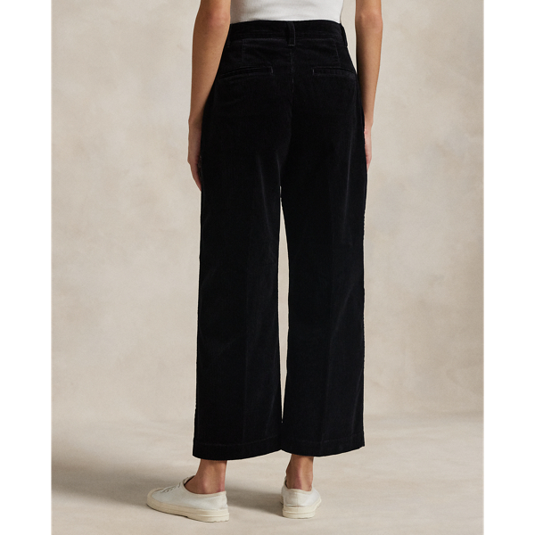 Corduroy Wide Leg Cropped Trouser