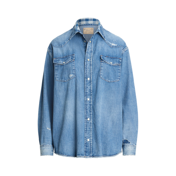 Ralph lauren necktie denim shirt best sale