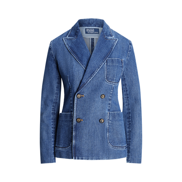 Ralph lauren double breasted women's blazer best sale