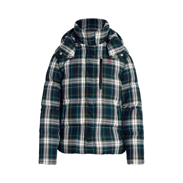 Plaid Quilted Down Jacket