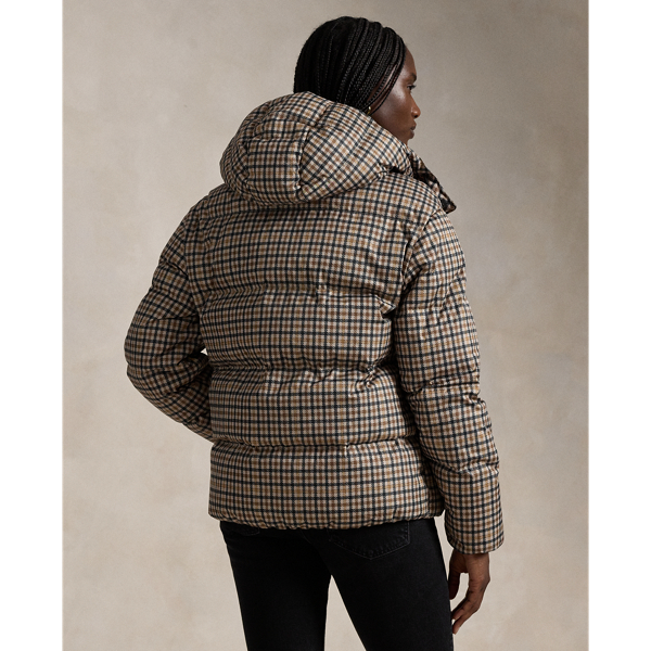 Mango Wool Plaid Puffer Coat Jacket Winter Sz selling M RUNS BIG