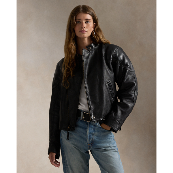 Ralph lauren moto jacket women's hotsell