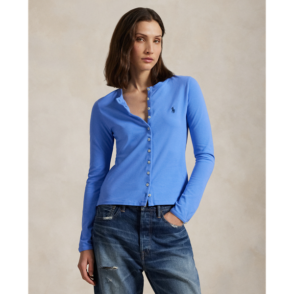 Harbor Island Blue Strickjacke aus Stretch-Baumwollpiqué  Polo Ralph Lauren 1