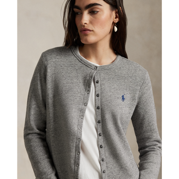PHEENY - フィーニー pheeny French terry cardigan Women's French Terry Cardigan - Silver Pink