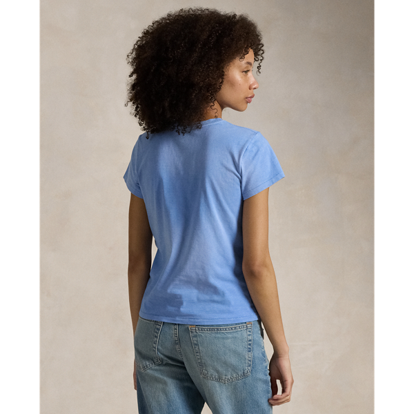 Shrunken-Fit Jersey-T-Shirt mit Grafik Polo Ralph Lauren in Herbstblau 5