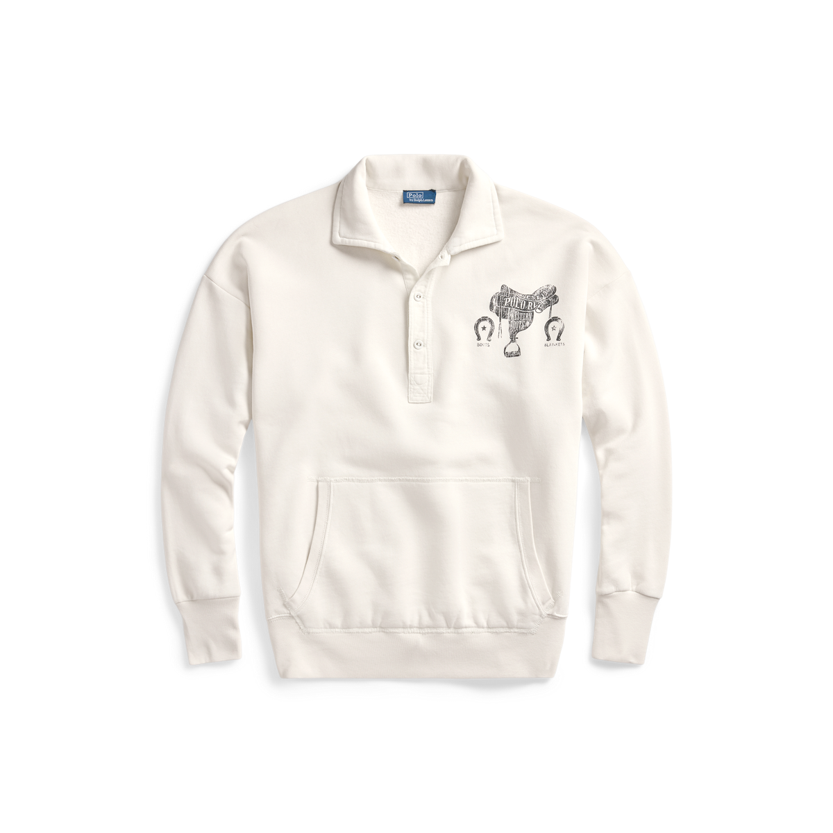 Polo Ralph Lauren Women's Fleece 1/4 Zip Pullover Chest Logo store Size XL White New