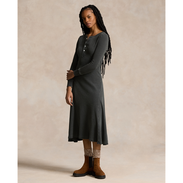 Black henley dress on sale