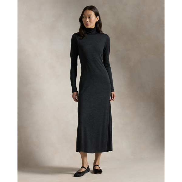 Wool-Blend Turtleneck Dress