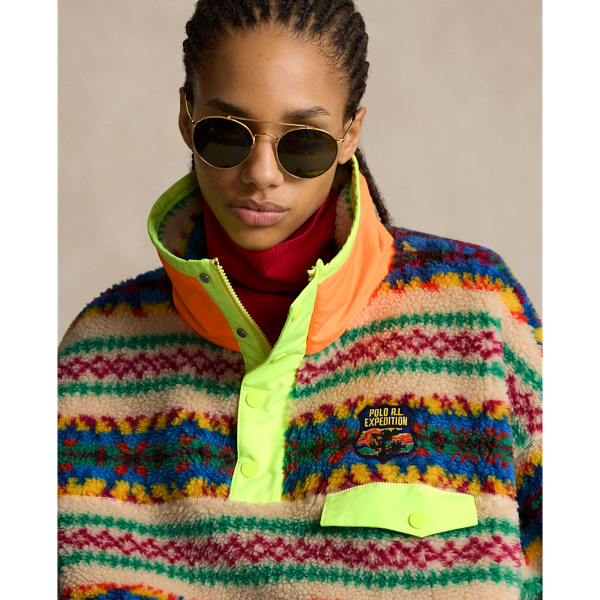 Fair Isle High-Pile Fleece Mockneck for Women | Ralph Lauren® SA