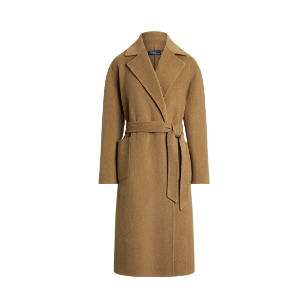 Camel-Hair Long Polo Coat