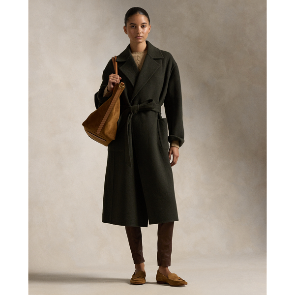 Double Faced Wool Wrap Coat for Women Ralph Lauren UK