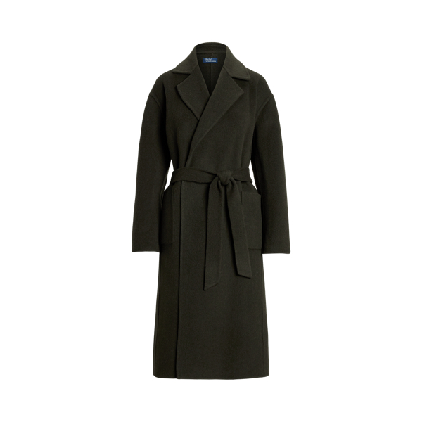 Double Faced Wool Wrap Coat