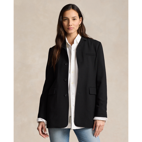 Black Wool Crepe Jacket Polo Ralph Lauren 1