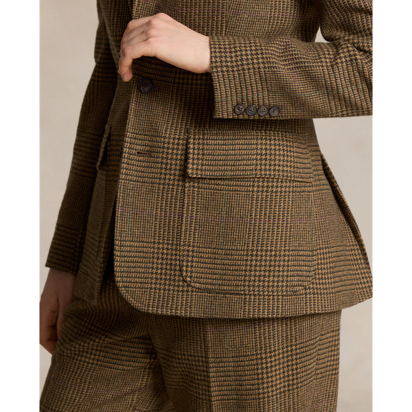 Plaid tweed blazers sale