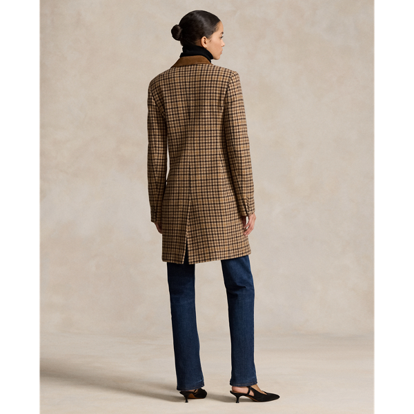 Double Breasted Herringbone Coat for Women Ralph Lauren IL
