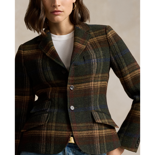 Lauren ralph lauren plaid blazer online