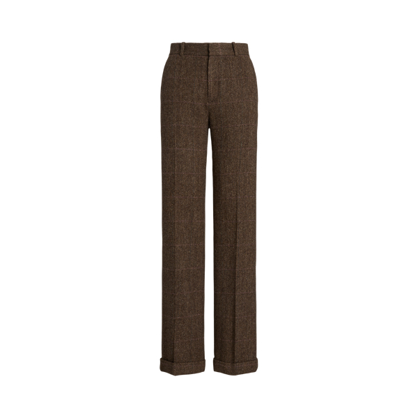 Wool Tweed Relaxed Straight Trouser for Women | Ralph Lauren® IL