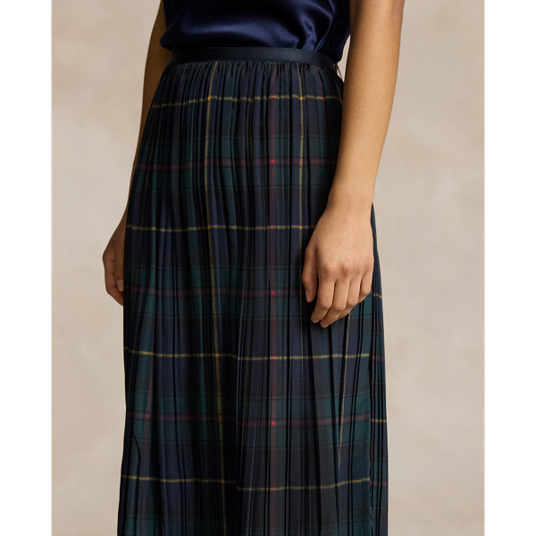 Plaid Pleated Midi Skirt for Women Ralph Lauren UK