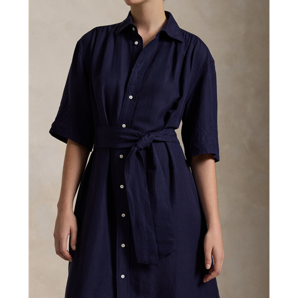 Ralph Lauren★Belted Silk-Blend A-Line Dress Belted Silk-Blend A-Line Dress