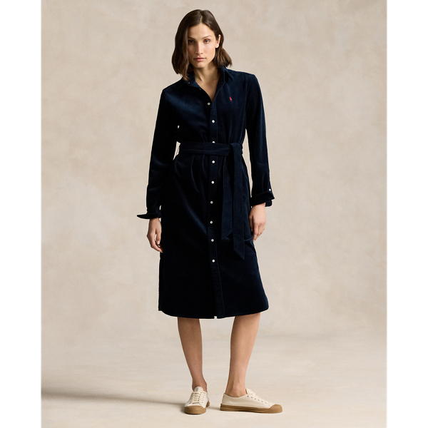 Belted Corduroy Shirtdress for Women Ralph Lauren PA