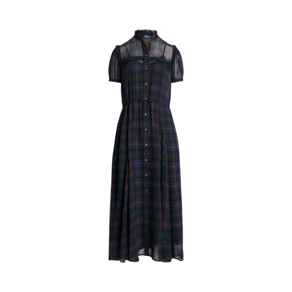 Plaid dress with white shirt underneath hotsell