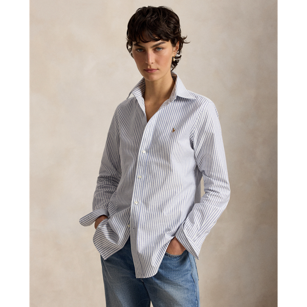 Stretch Slim Fit Striped Oxford Shirt