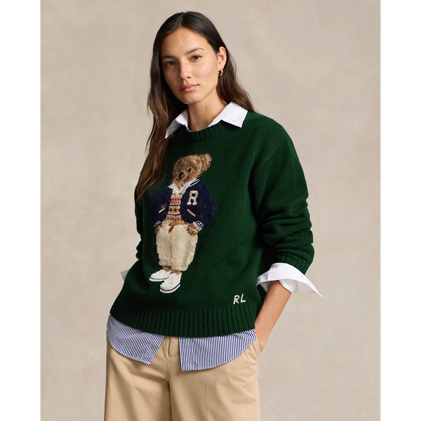 Polo Bear Wool Cashmere Jumper for Women Ralph Lauren UK