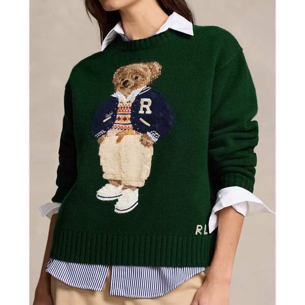 Polo Bear Wool Cashmere Jumper for Women Ralph Lauren PA