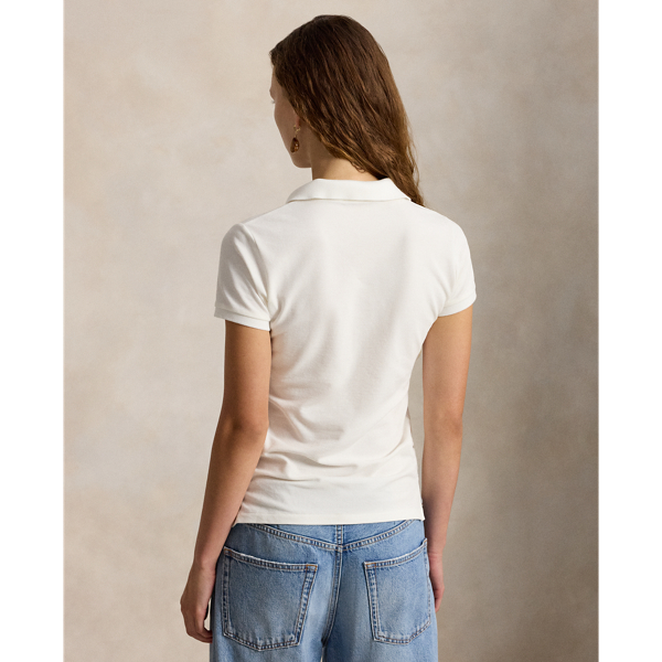 Slim-Fit Stretch-Poloshirt mit Pink Pony
