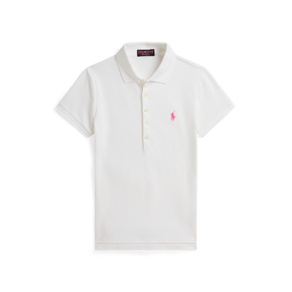 Slim-Fit Stretch-Poloshirt mit Pink Pony
