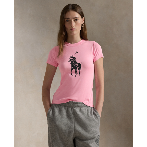 Pink Pony Cotton Rib knit Tee