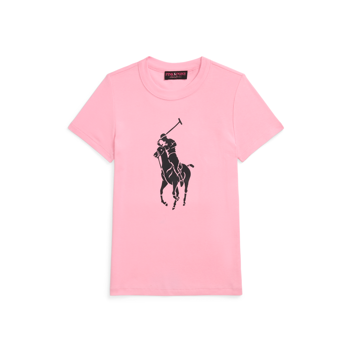 Ralph Lauren　pink pony　ポロシャツ　黒ピンク　刺繍　M RALPH LAUREN ラルフローレン ポロシャツ 黒 ピンクポニー刺繍 M