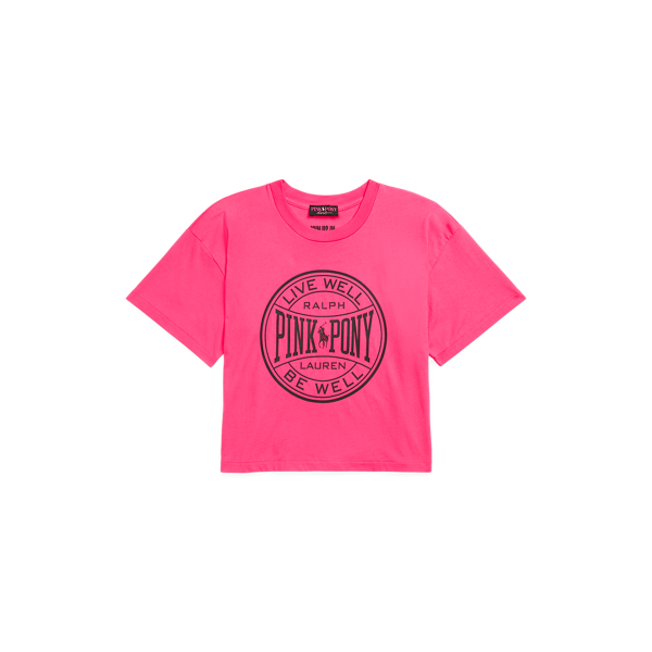 Pink Pony Cotton Jersey Cropped Tee for Women Ralph Lauren UK