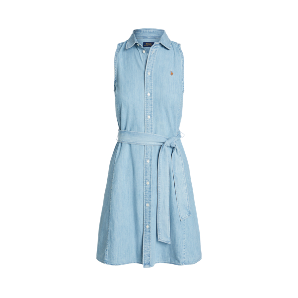 Vestido camisero de cambray de algod&oacute;n