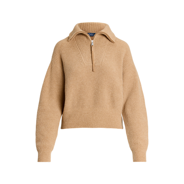 Cashmere-Wool Half-Zip Sweater