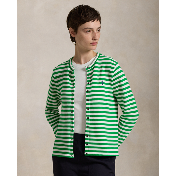 Striped French Terry Cardigan