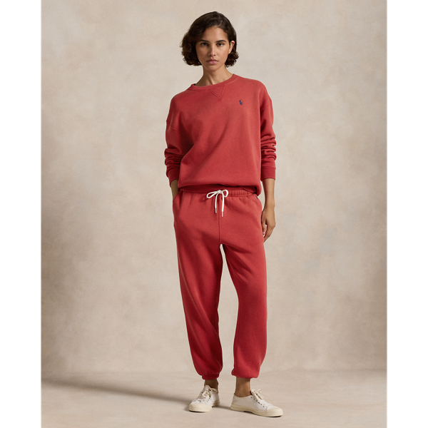 Sunrise Red Fleece Athletic Trousers Polo Ralph Lauren 1