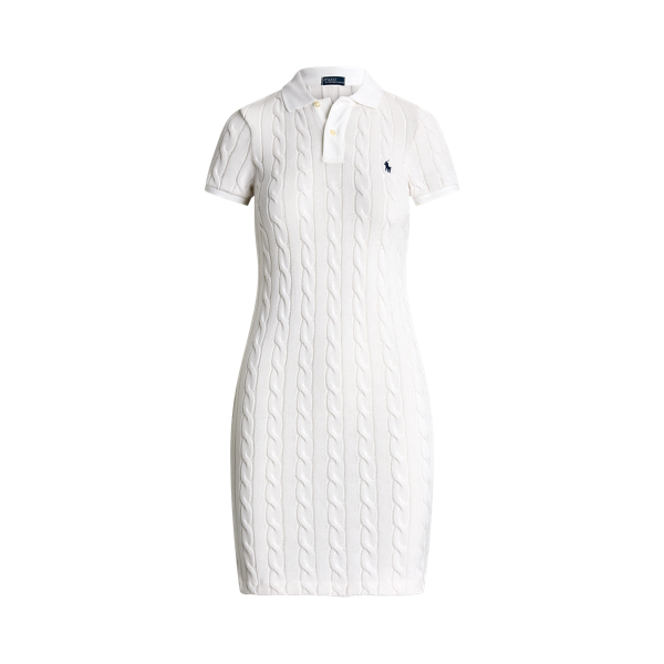 Cable-Knit Cotton Polo Dress