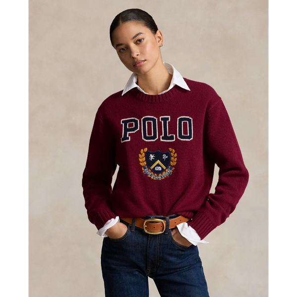 Ralph lauren burgundy jumper best sale