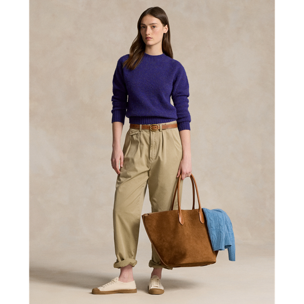 Purple Heather Wool Crewneck Sweater Polo Ralph Lauren 4