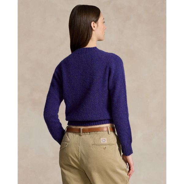 Purple Heather Wool Crewneck Sweater Polo Ralph Lauren 5