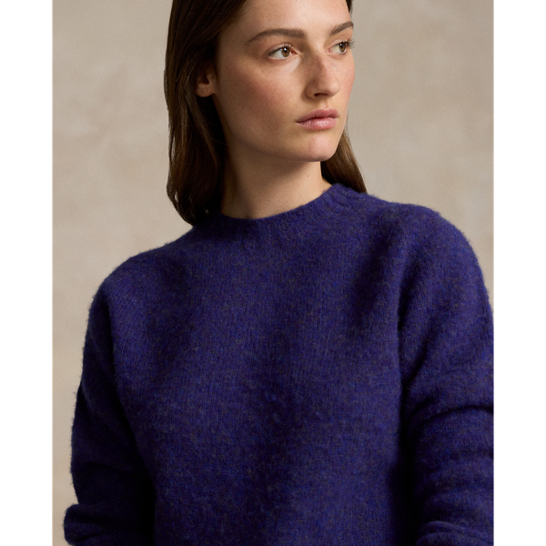 Purple Heather Wool Crewneck Sweater Polo Ralph Lauren 6