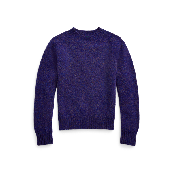 Purple Heather Wool Crewneck Sweater Polo Ralph Lauren 2