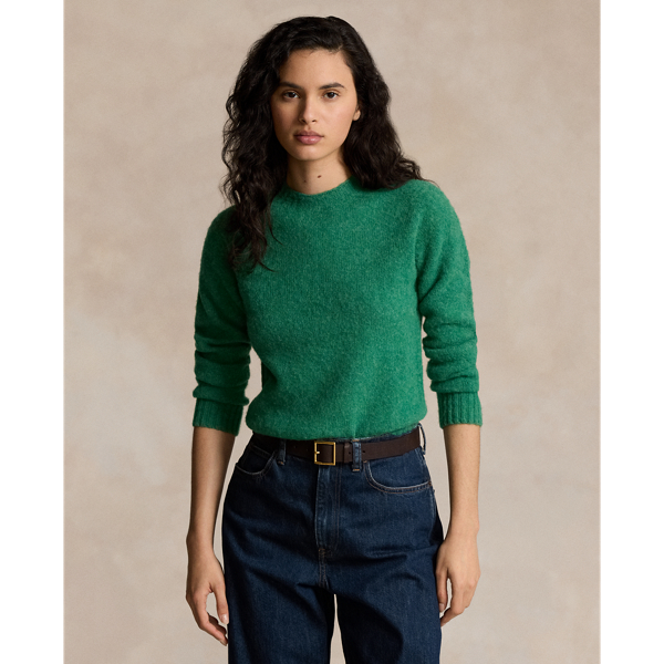 Green Wool Crewneck Sweater Polo Ralph Lauren 1